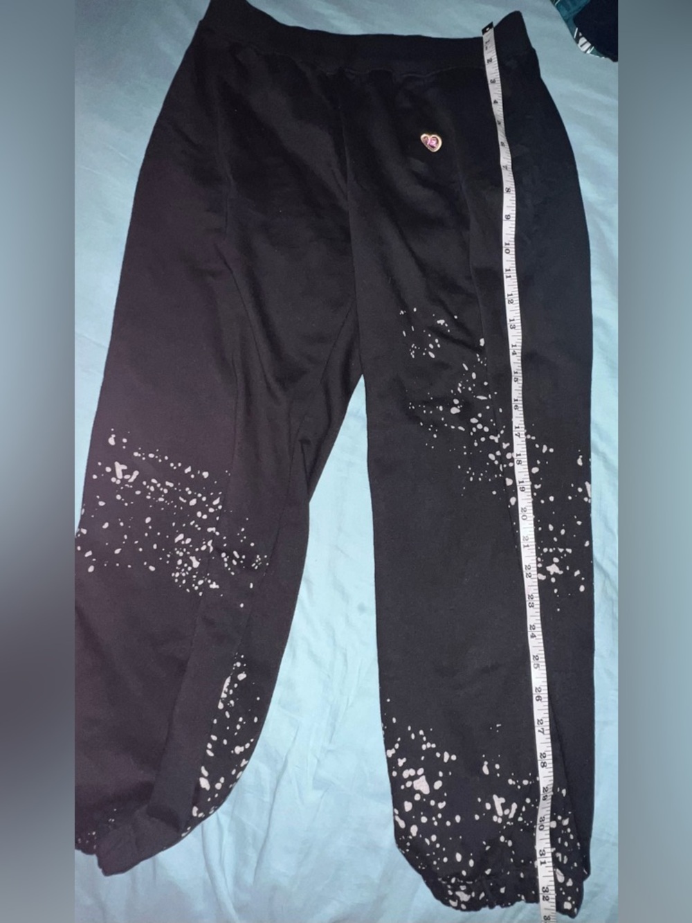 Primp Black Splatter Ice Cream Sweatpants Style ASO Jessica Simpson Size Large - Picture 8 of 10
